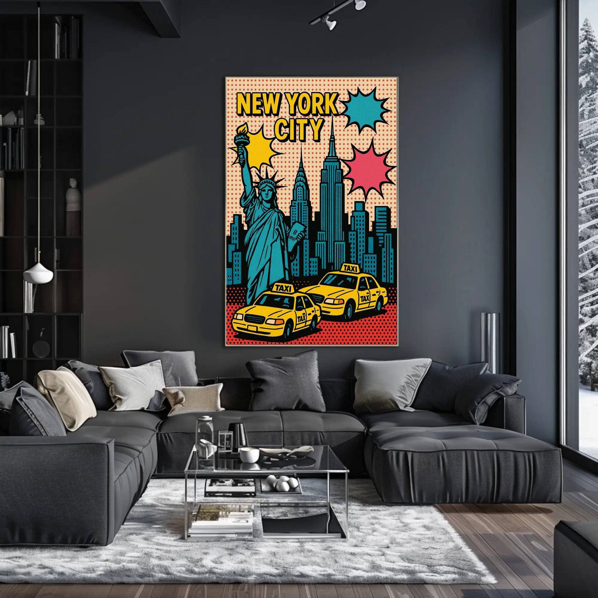 New York City Pop Art Urban or Cityscape Poster PosterGoat