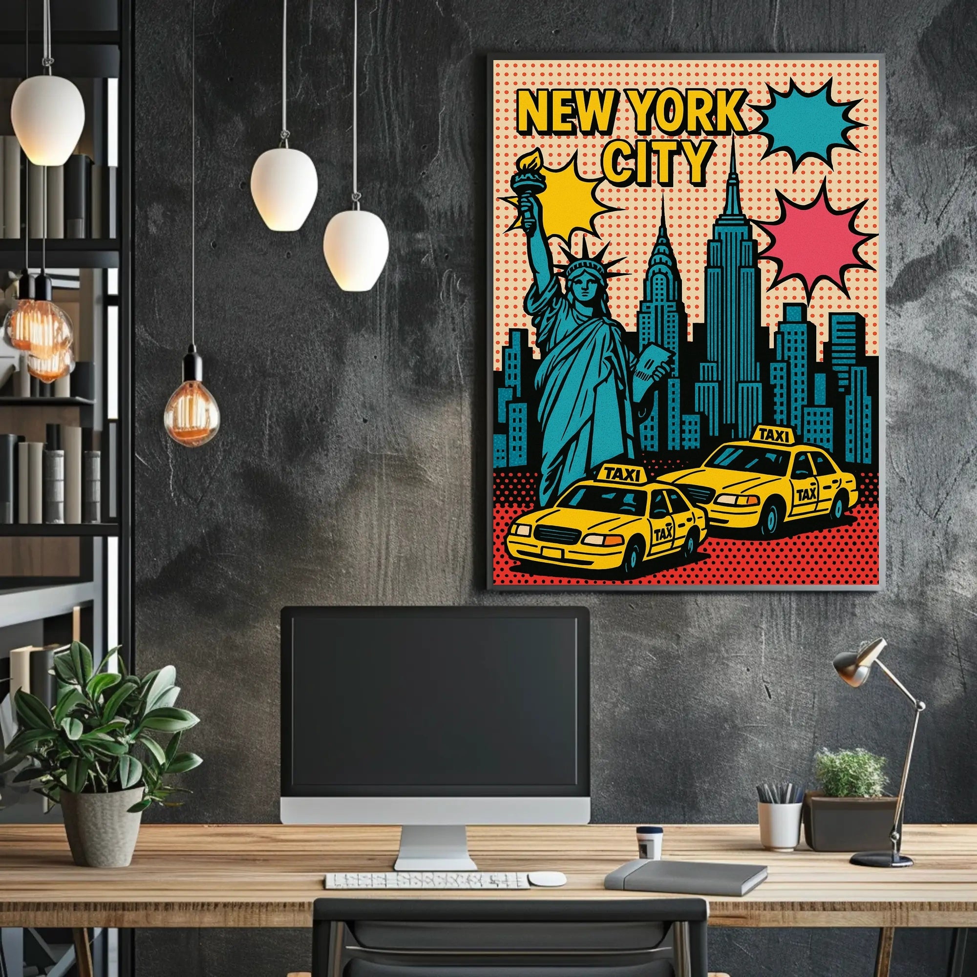 New York City Pop Art Urban or Cityscape Poster PosterGoat