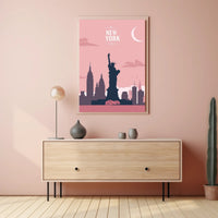 New York City Silhouette Poster with Urban or Cityscape PosterGoat