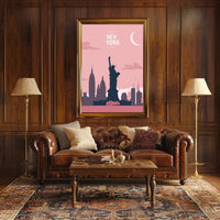 New York City Silhouette Poster with Urban or Cityscape PosterGoat