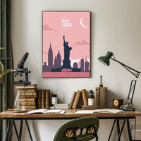 New York City Silhouette Poster with Urban or Cityscape PosterGoat