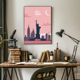 New York City Silhouette Poster with Urban or Cityscape PosterGoat