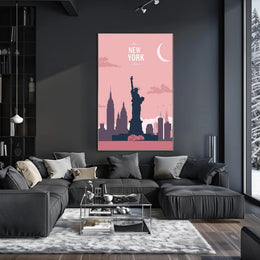 New York City Silhouette Poster with Urban or Cityscape PosterGoat