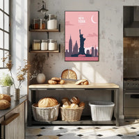 New York City Silhouette Poster with Urban or Cityscape PosterGoat
