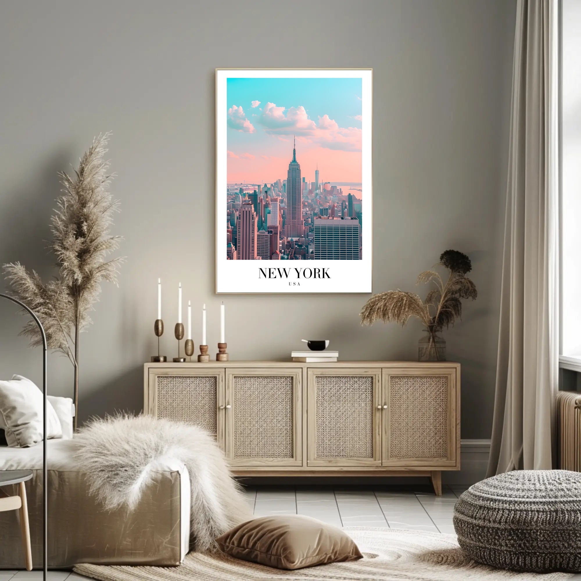 New York City Skyline Ethereal Urban or Cityscape Poster PosterGoat