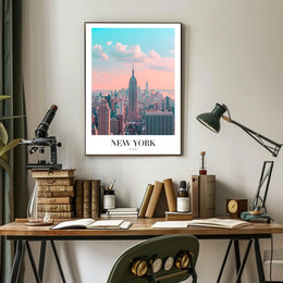 New York City Skyline Ethereal Urban or Cityscape Poster PosterGoat
