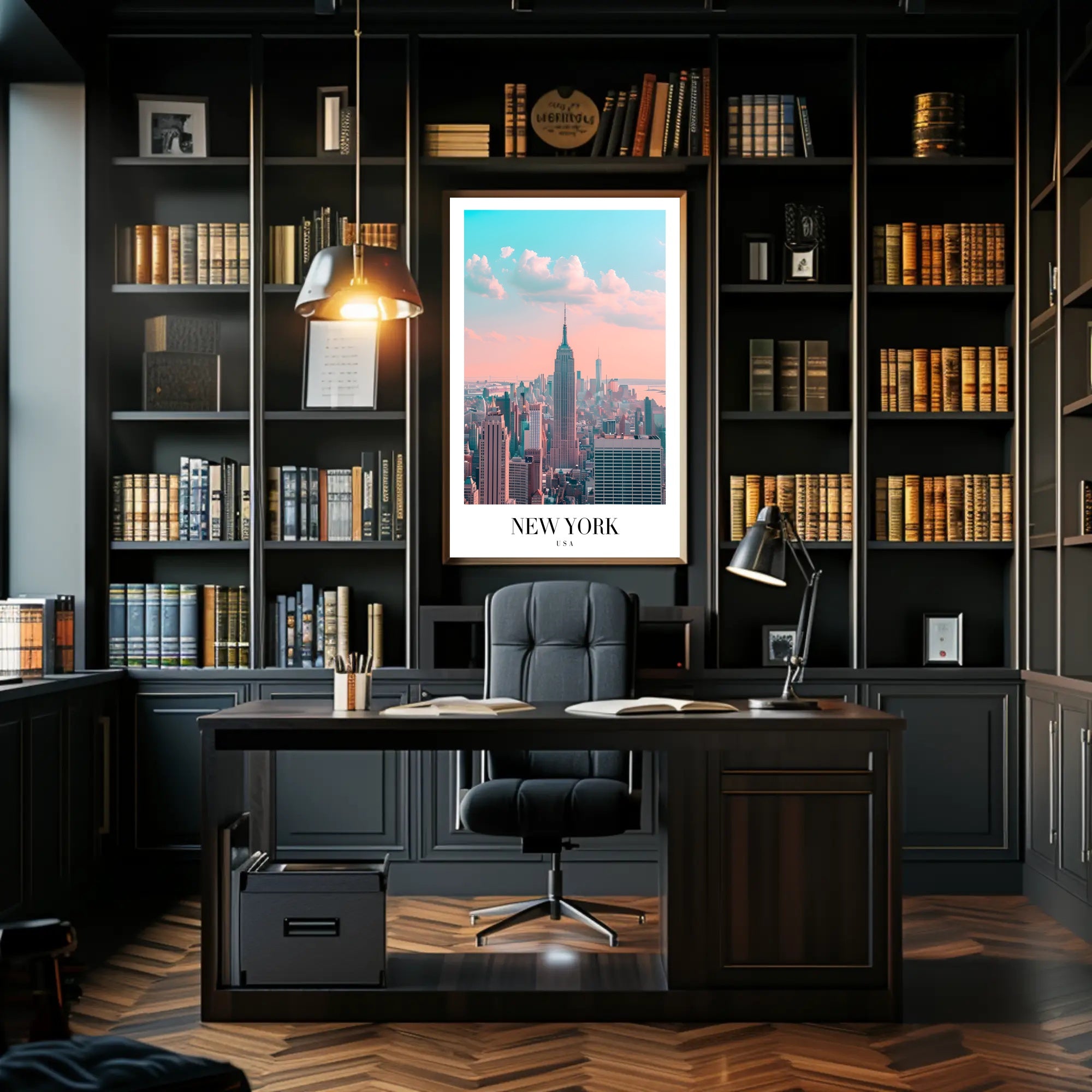 New York City Skyline Ethereal Urban or Cityscape Poster PosterGoat