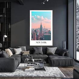 New York City Skyline Ethereal Urban or Cityscape Poster PosterGoat