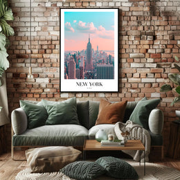 New York City Skyline Ethereal Urban or Cityscape Poster PosterGoat