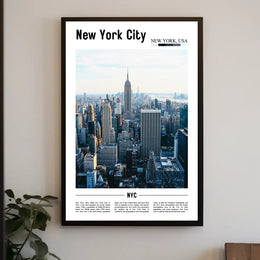 New York City Skyline Travel Poster PosterGoat