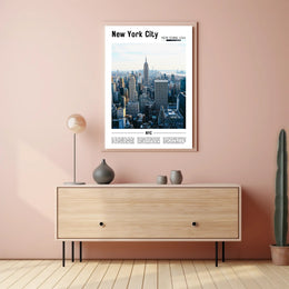 New York City Skyline Travel Poster PosterGoat