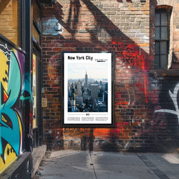 New York City Skyline Travel Poster PosterGoat