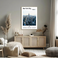 New York City Skyline Travel Poster PosterGoat