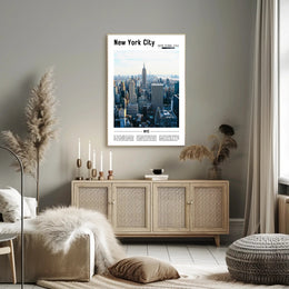 New York City Skyline Travel Poster PosterGoat
