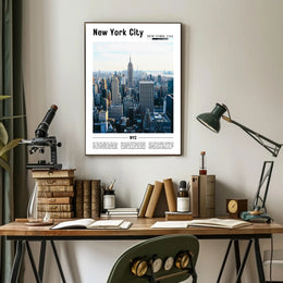 New York City Skyline Travel Poster PosterGoat