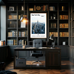 New York City Skyline Travel Poster PosterGoat