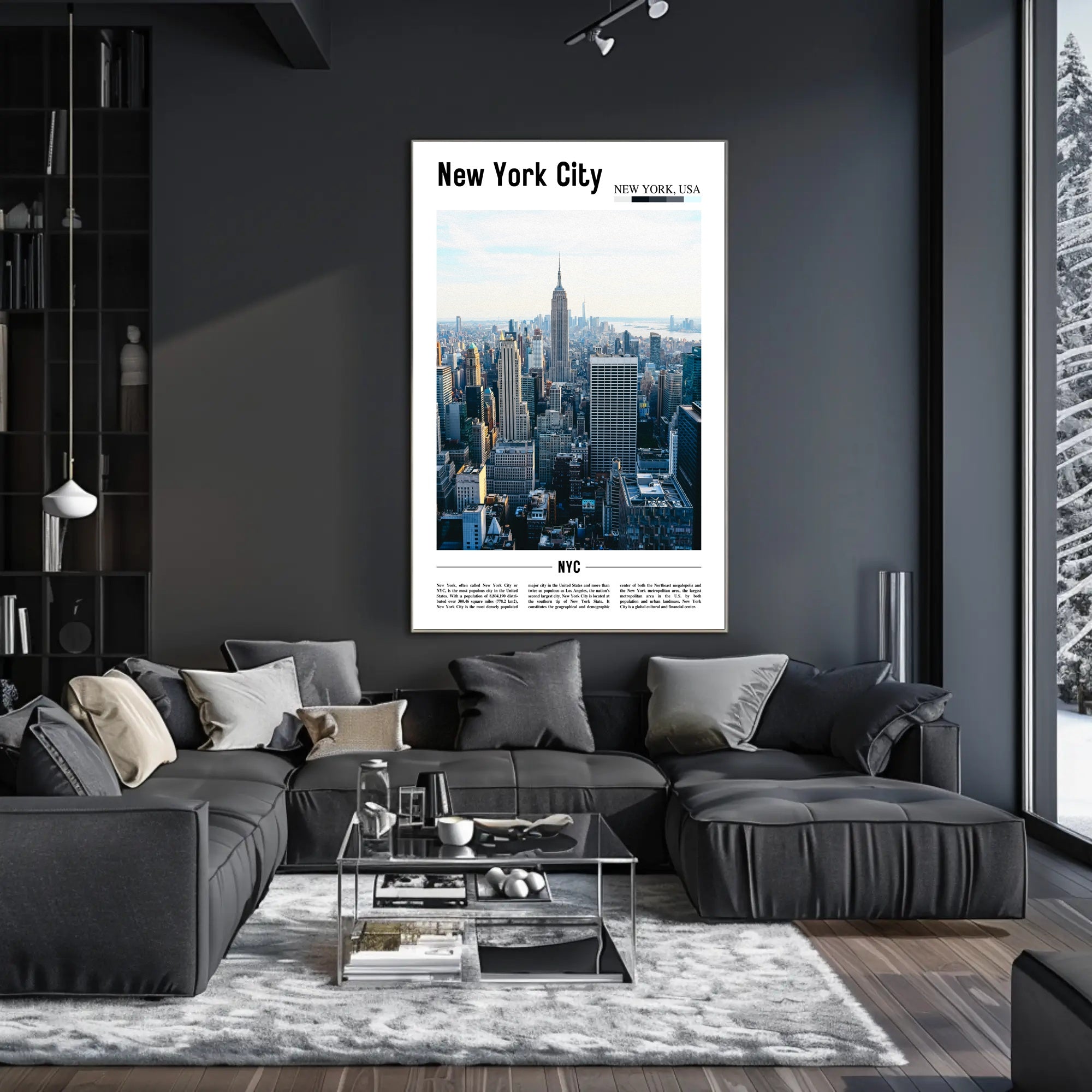 New York City Skyline Travel Poster PosterGoat