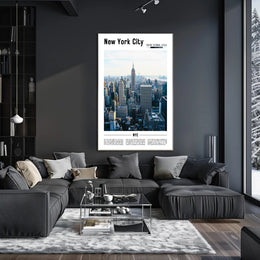 New York City Skyline Travel Poster PosterGoat
