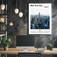 New York City Skyline Travel Poster PosterGoat
