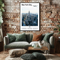 New York City Skyline Travel Poster PosterGoat