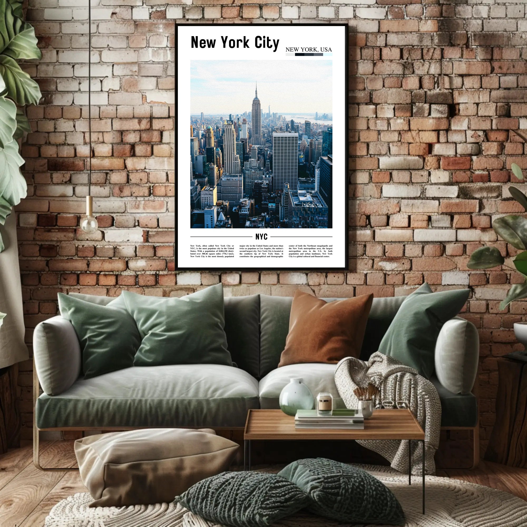 New York City Skyline Travel Poster PosterGoat