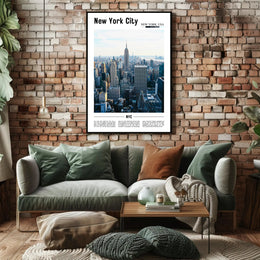 New York City Skyline Travel Poster PosterGoat