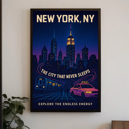New York City The City That Never Sleeps Poster PosterGoat