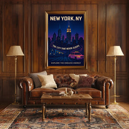 New York City The City That Never Sleeps Poster PosterGoat