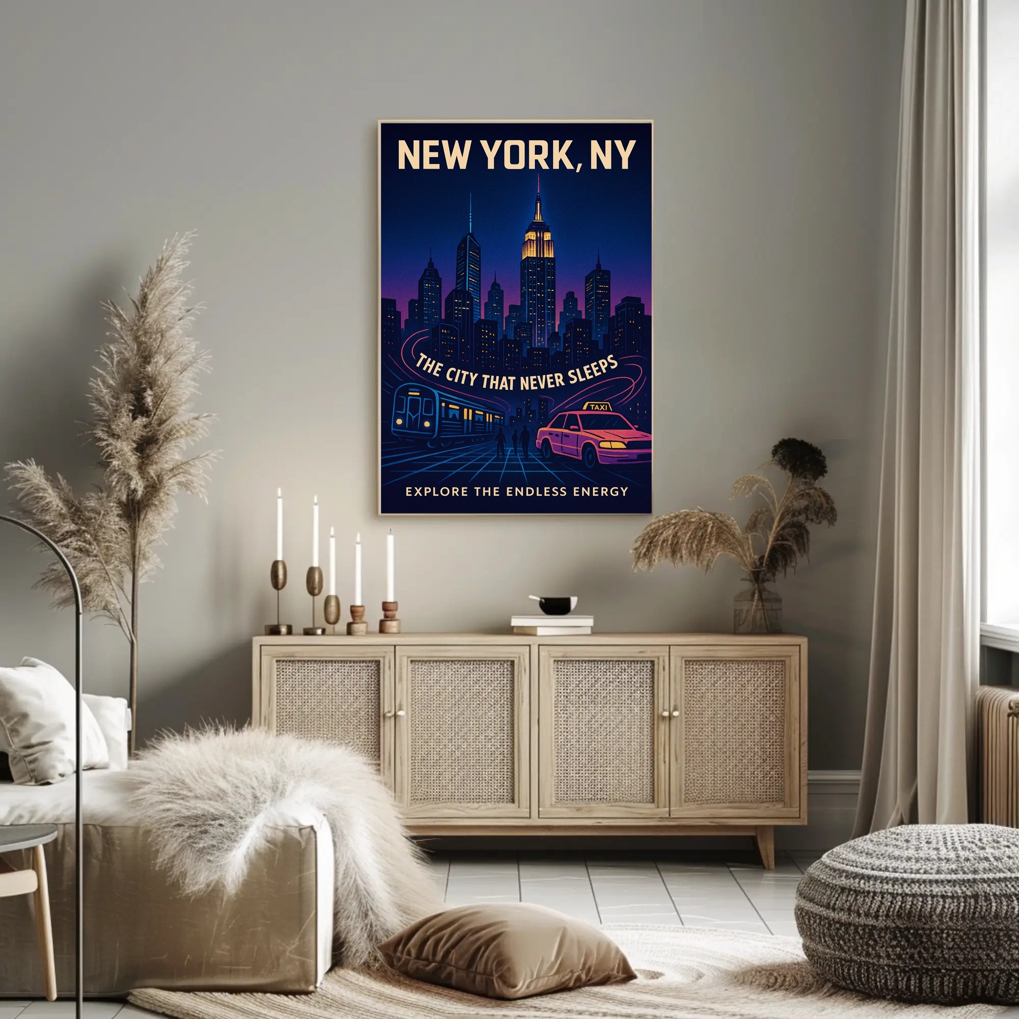New York City The City That Never Sleeps Poster PosterGoat