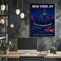 New York City The City That Never Sleeps Poster PosterGoat