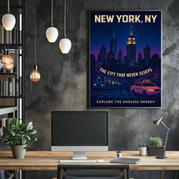 New York City The City That Never Sleeps Poster PosterGoat