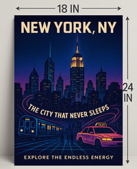 New York City The City That Never Sleeps Poster PosterGoat