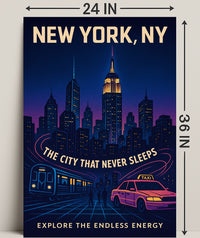 New York City The City That Never Sleeps Poster PosterGoat