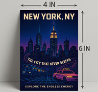 New York City The City That Never Sleeps Poster PosterGoat