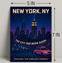 New York City The City That Never Sleeps Poster PosterGoat