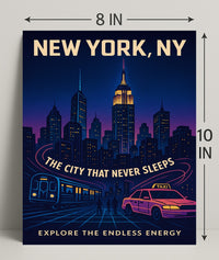 New York City The City That Never Sleeps Poster PosterGoat