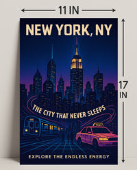 New York City The City That Never Sleeps Poster PosterGoat