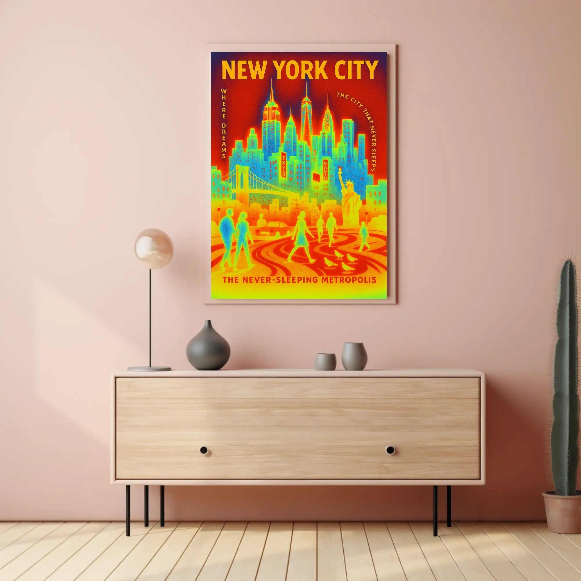 New York City The Never-Sleeping Poster PosterGoat