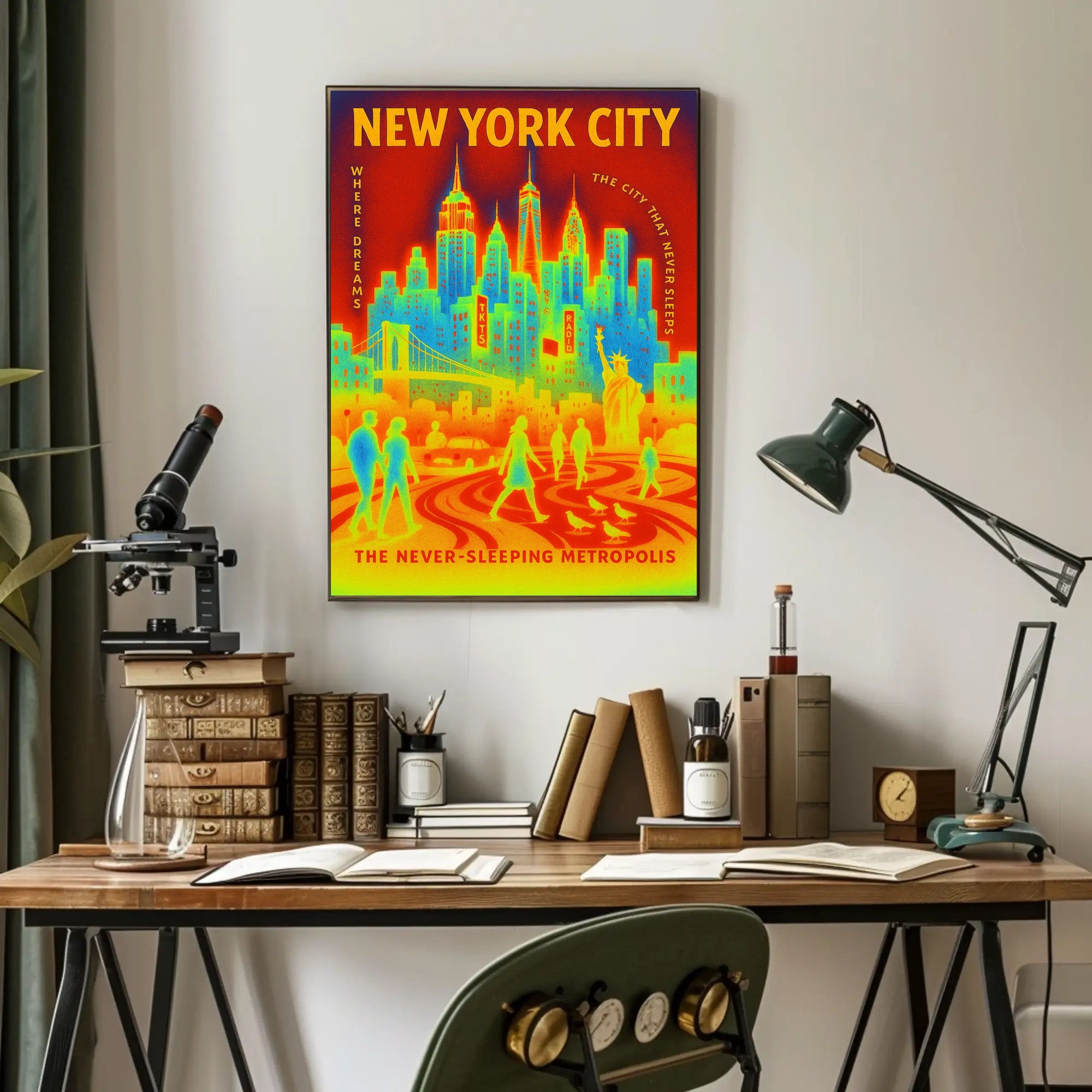 New York City The Never-Sleeping Poster PosterGoat