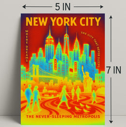 New York City The Never-Sleeping Poster PosterGoat