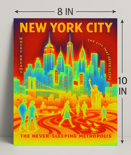 New York City The Never-Sleeping Poster PosterGoat