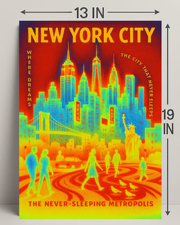 New York City The Never-Sleeping Poster PosterGoat