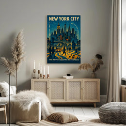 New York City The Never-Sleeping Poster PosterGoat