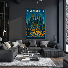 New York City The Never-Sleeping Poster PosterGoat
