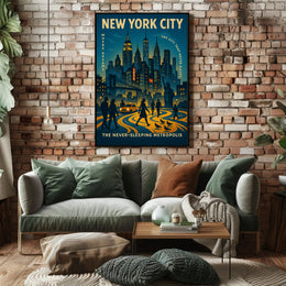 New York City The Never-Sleeping Poster PosterGoat