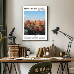 New York City Urban Landscape Travel Poster PosterGoat