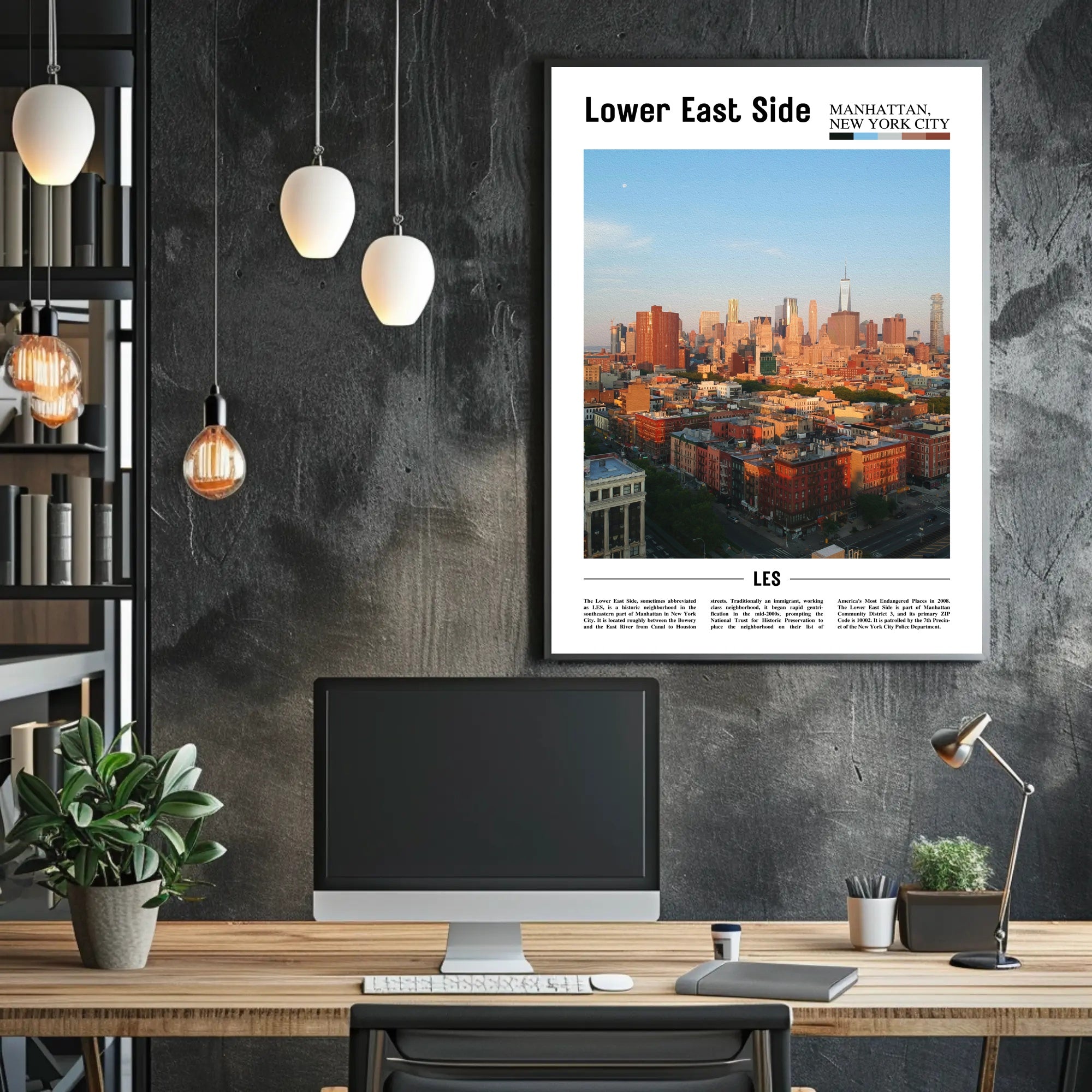 New York City Urban Landscape Travel Poster PosterGoat