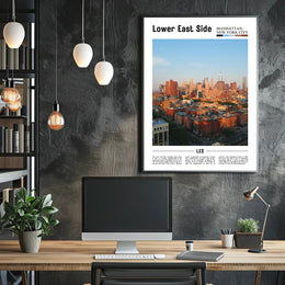 New York City Urban Landscape Travel Poster PosterGoat