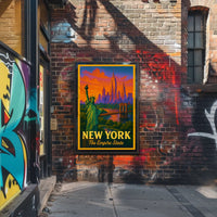 New York City Vintage Travel Poster PosterGoat