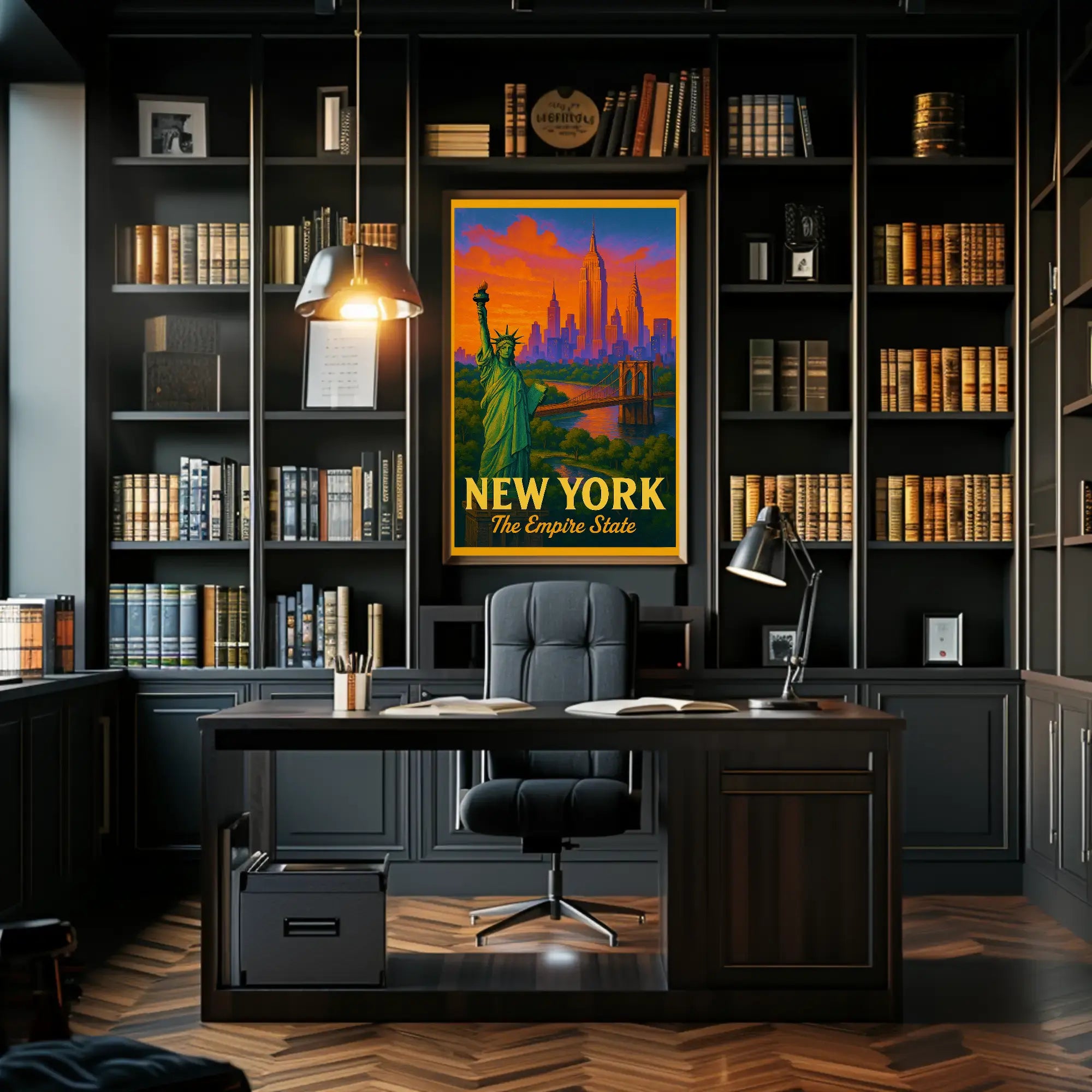 New York City Vintage Travel Poster PosterGoat